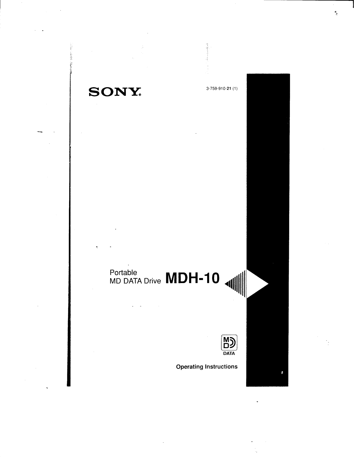 Sony MDH-10 User Manual