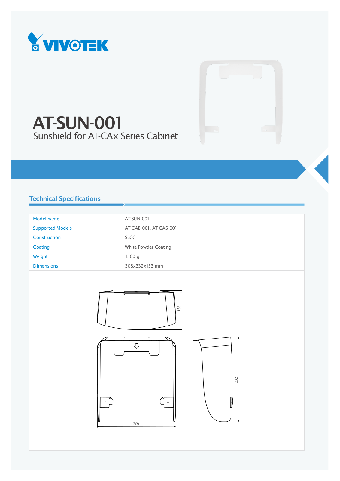 Vivotek AT-SUN-001 Specsheet