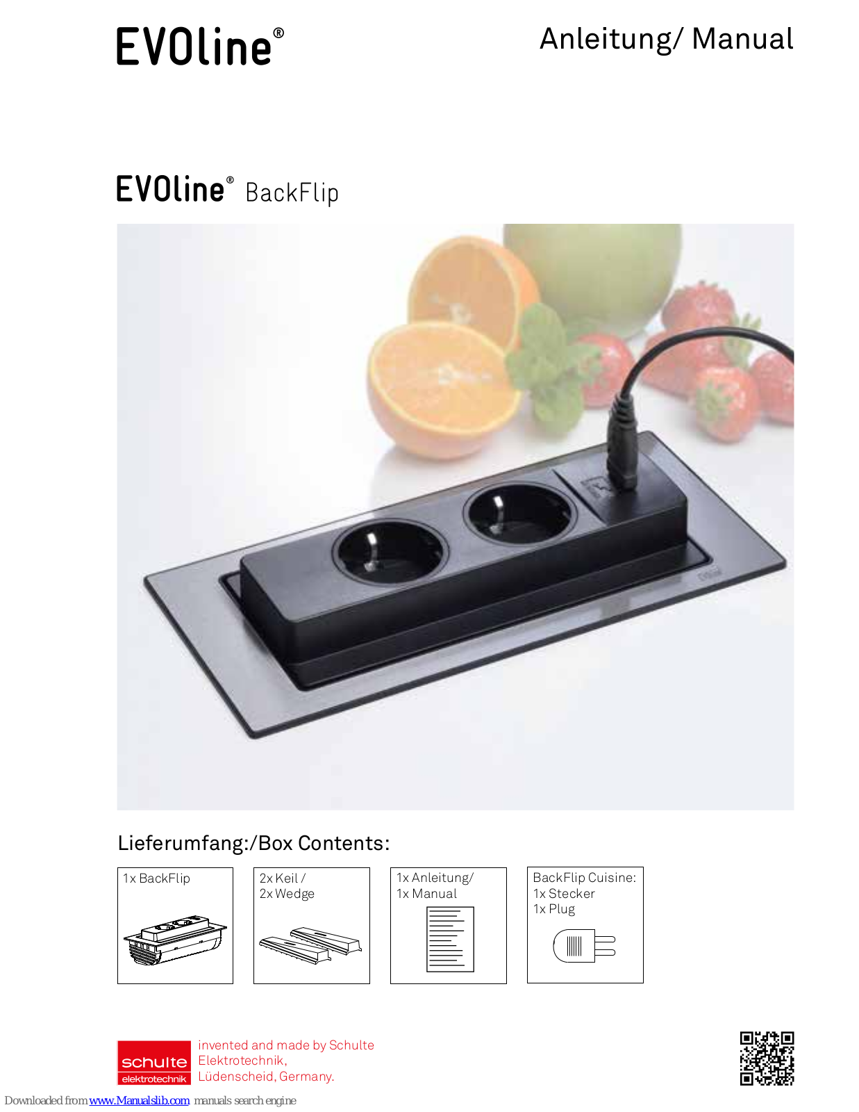 EVOline BackFlip User Manual