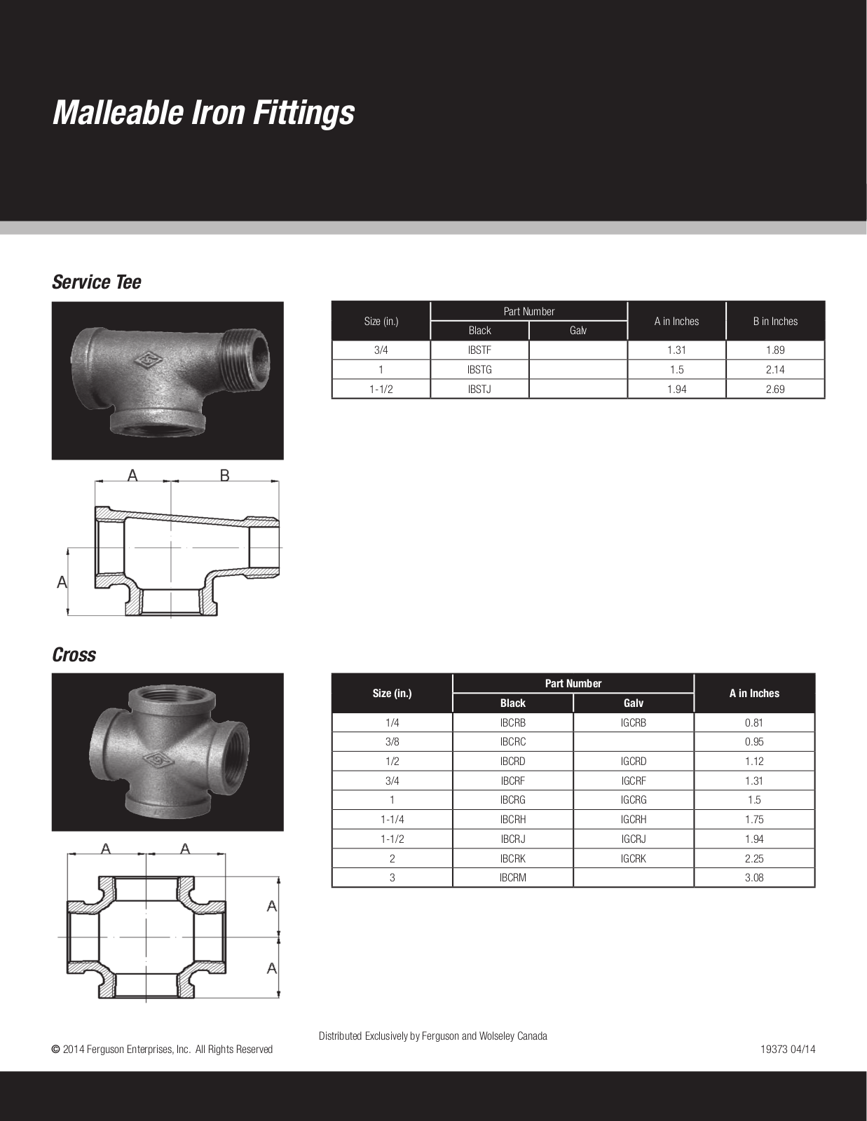 Ferguson Enterprises IBSTF, IBSTG, IBSTJ, IBCRB, IGCRB User Manual