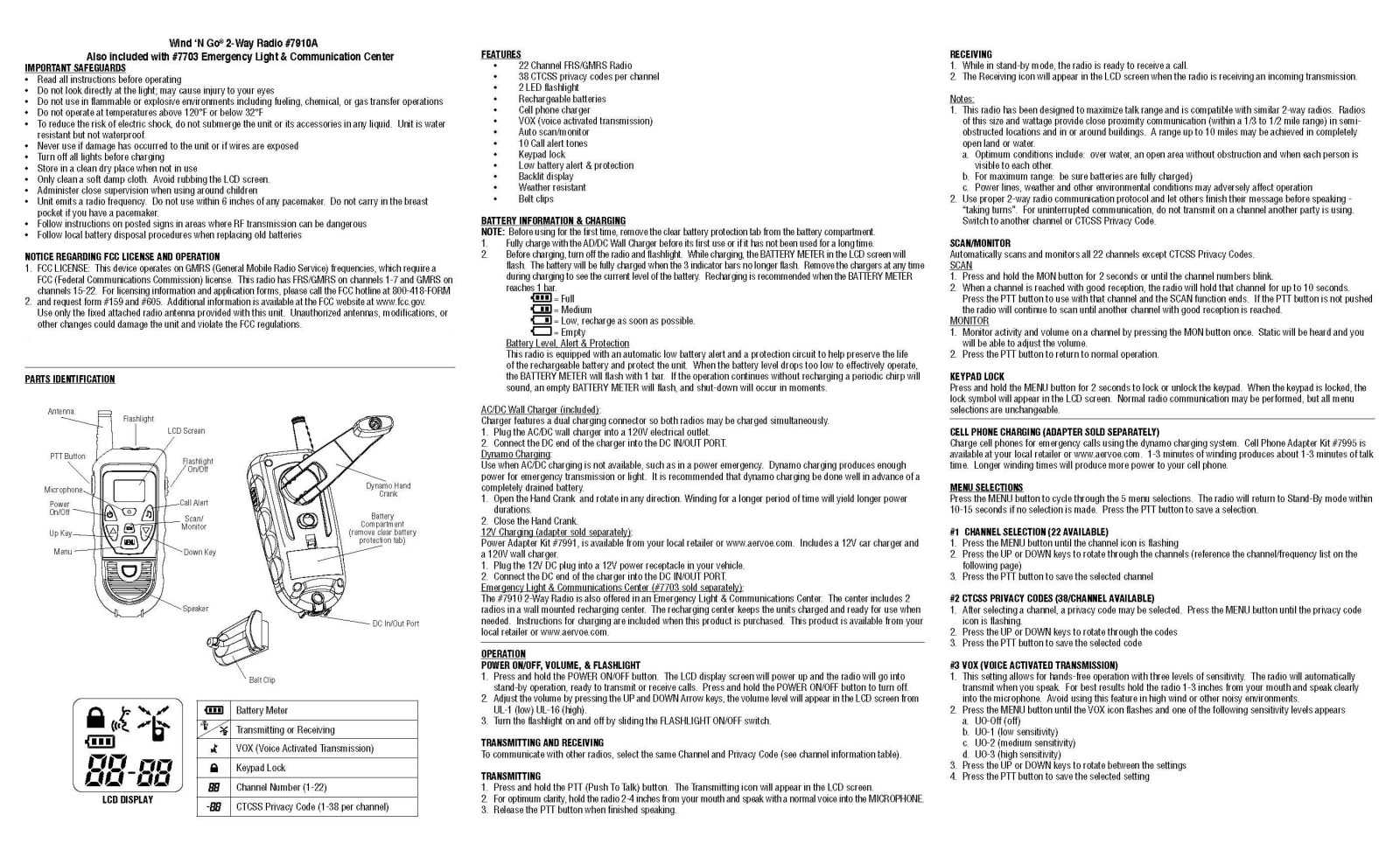 Aervoe 7910A User Manual