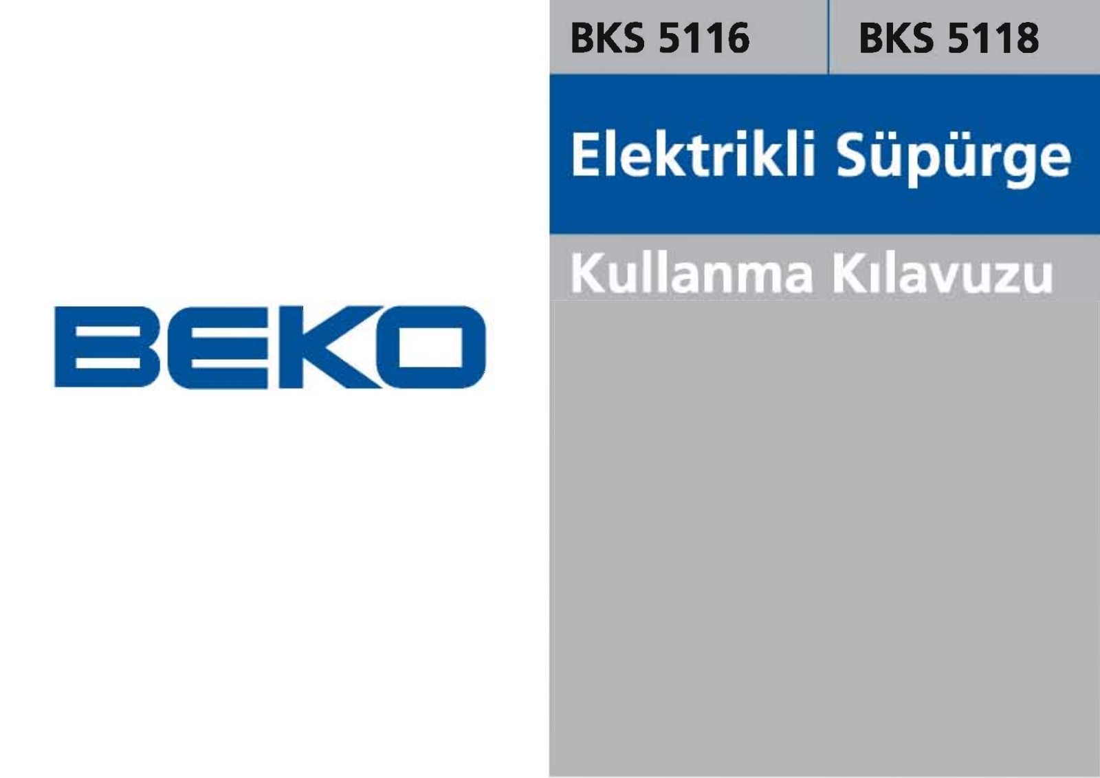 Beko BKS5116, BKS5118 User manual