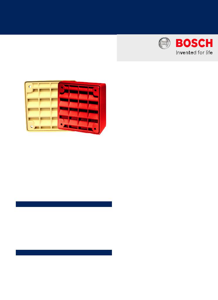 Bosch ET-1010-R, ET-1010-W Specsheet