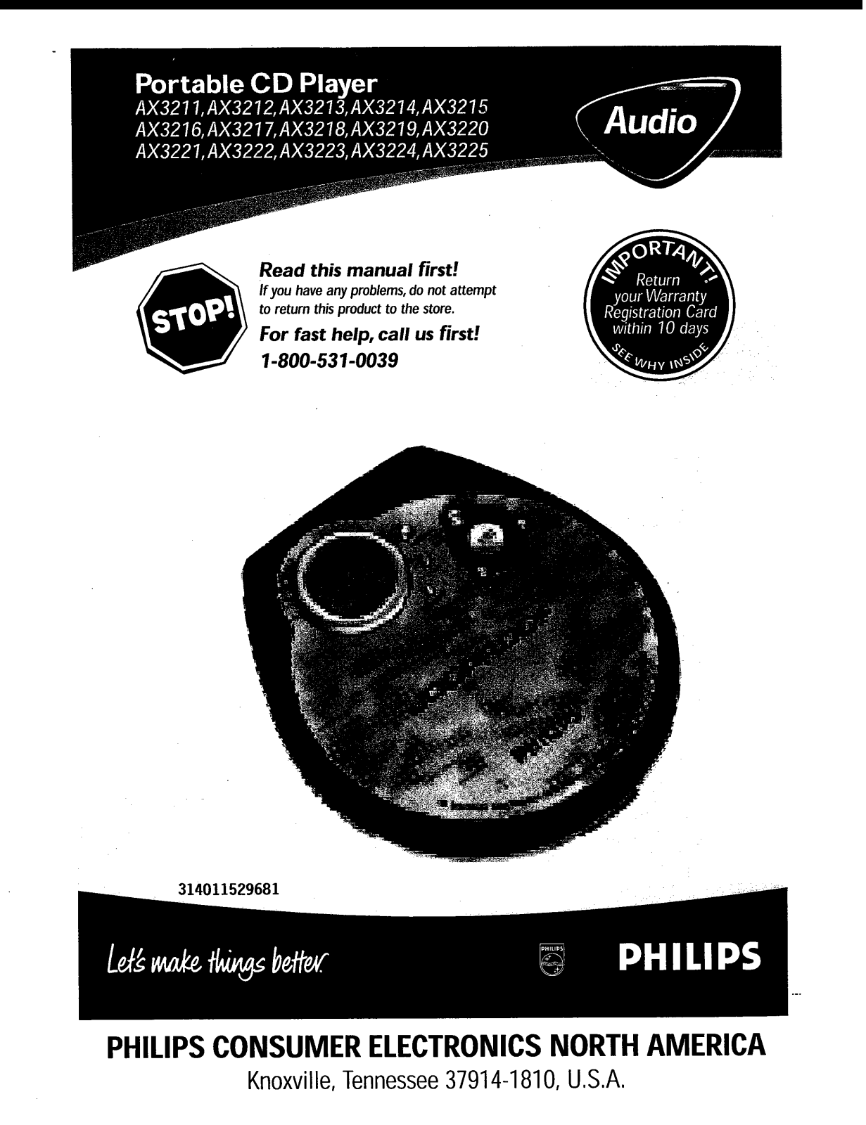 Philips AX3217-17B User Manual