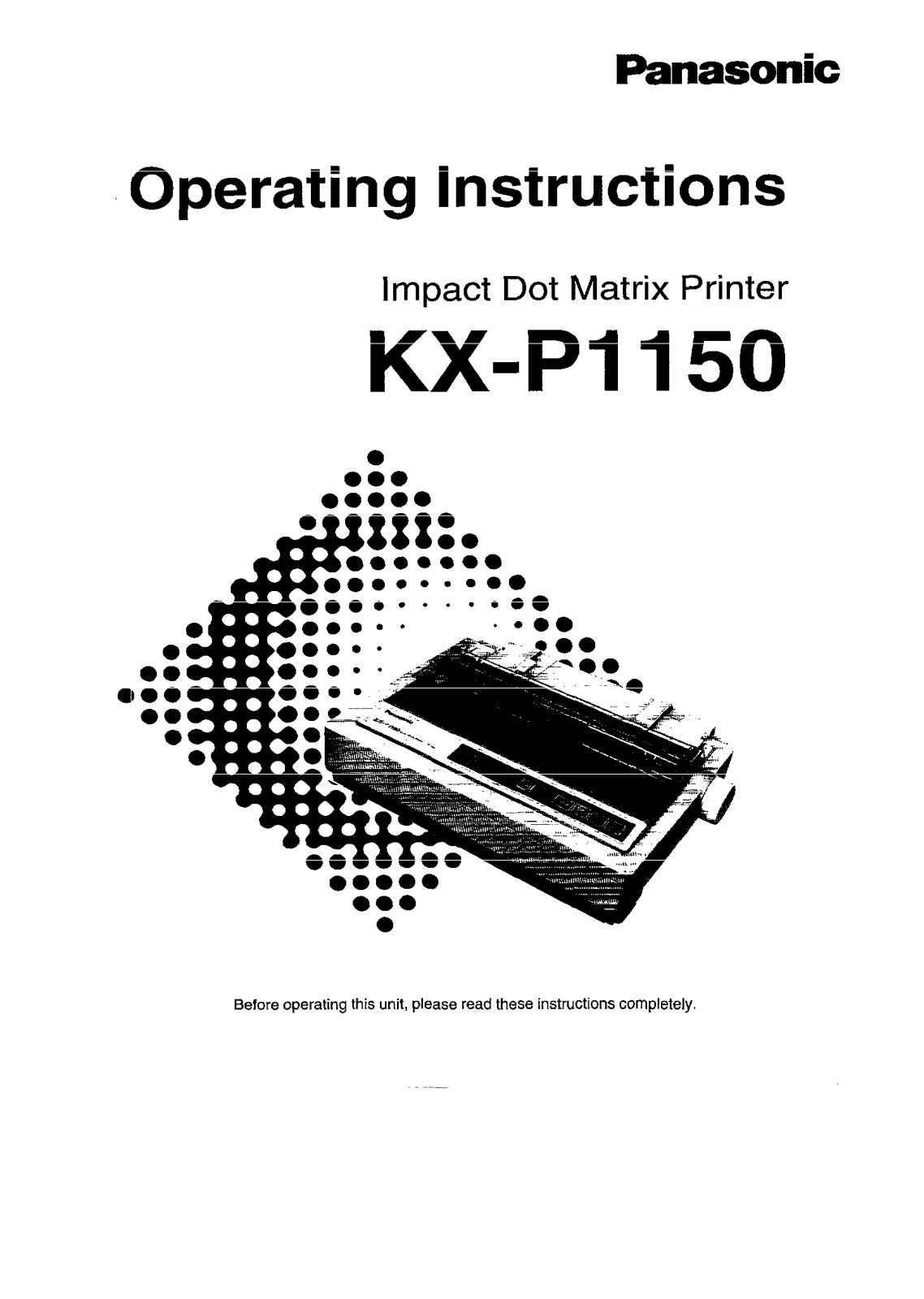 Panasonic KX-P1150 User Manual