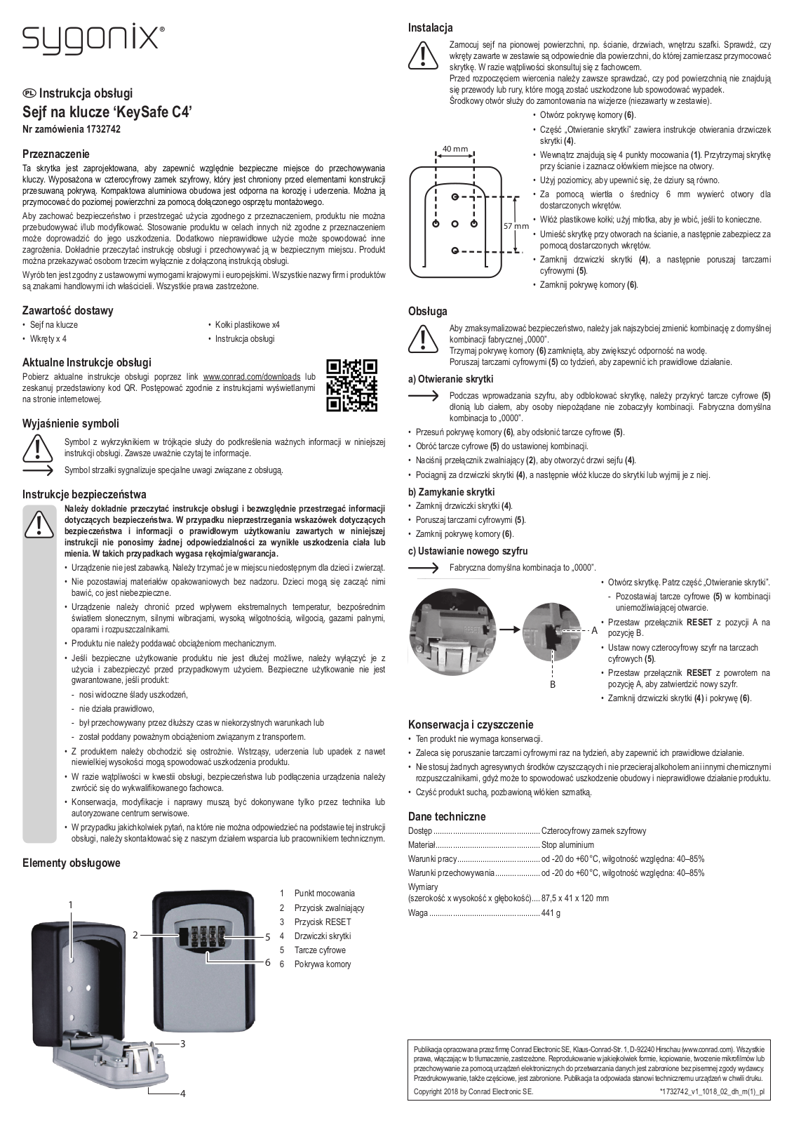 Sygonix SY-3465484 User guide