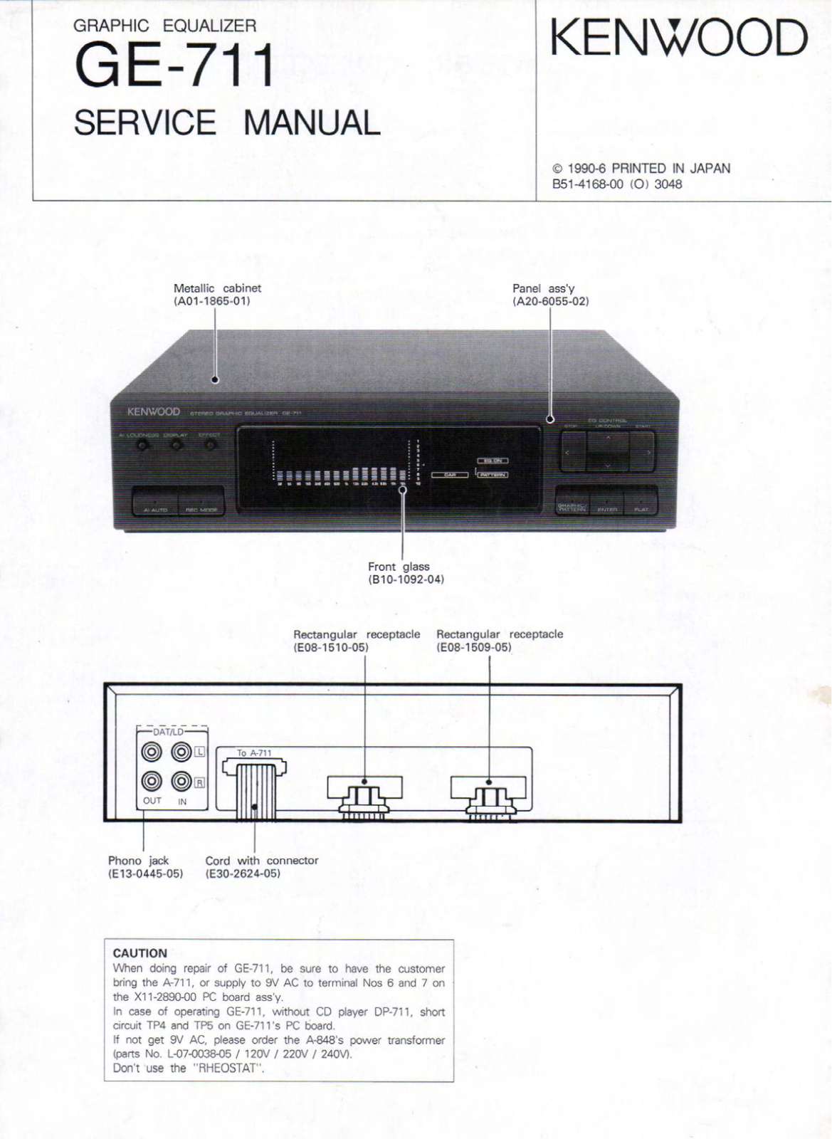 Kenwood GE-711 Service Manual