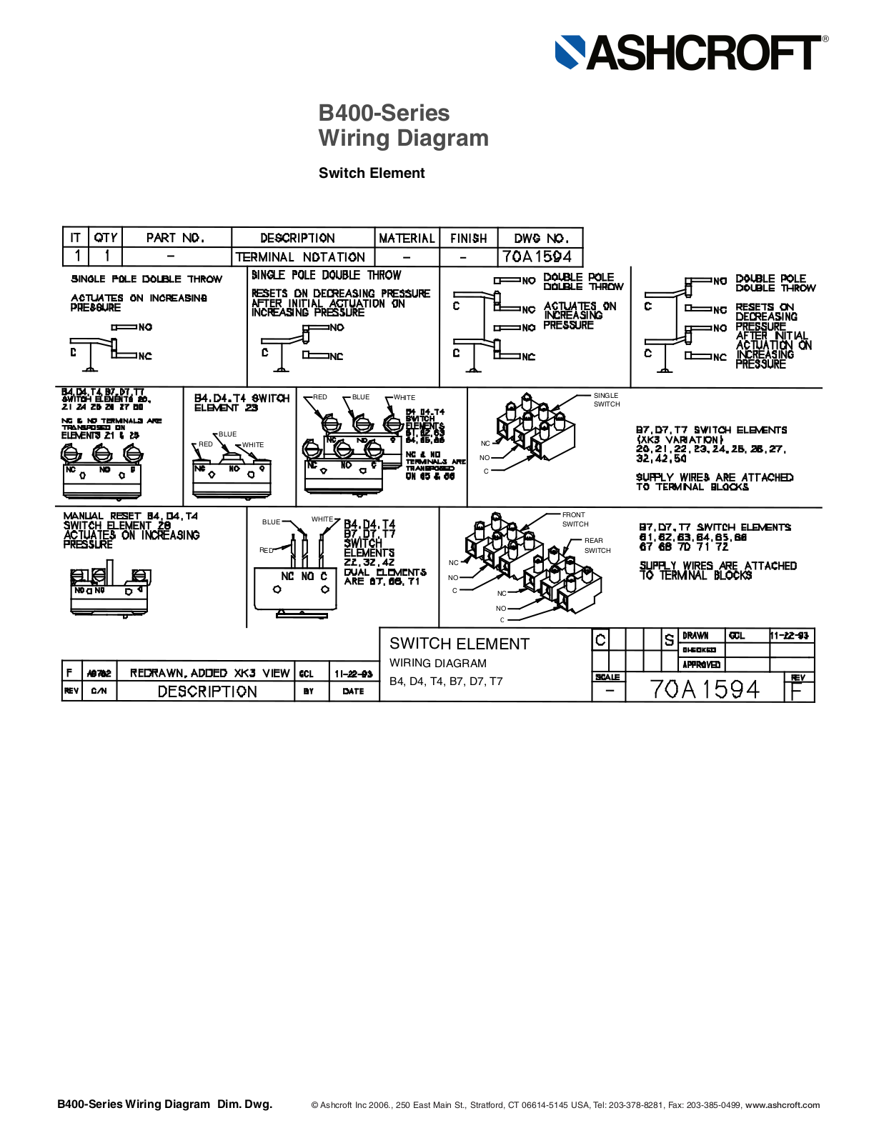 Ashcroft B400 Wiring Diagram