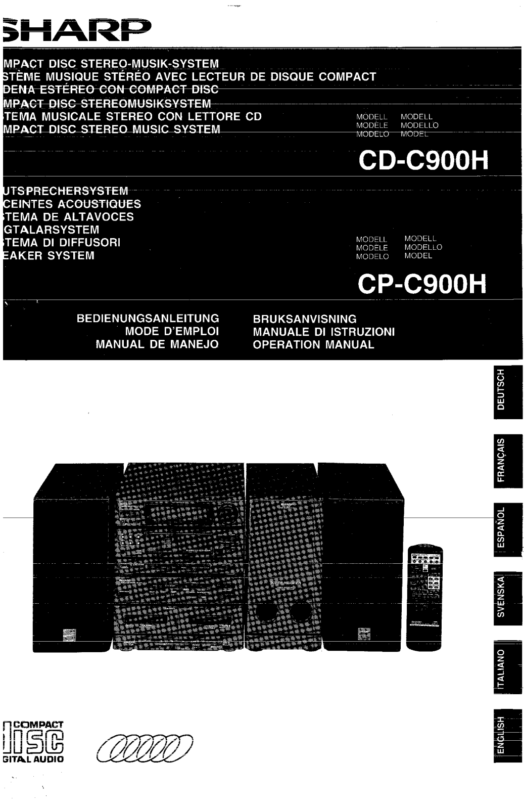 Sharp CD-C900H, CP-C900H User Manual