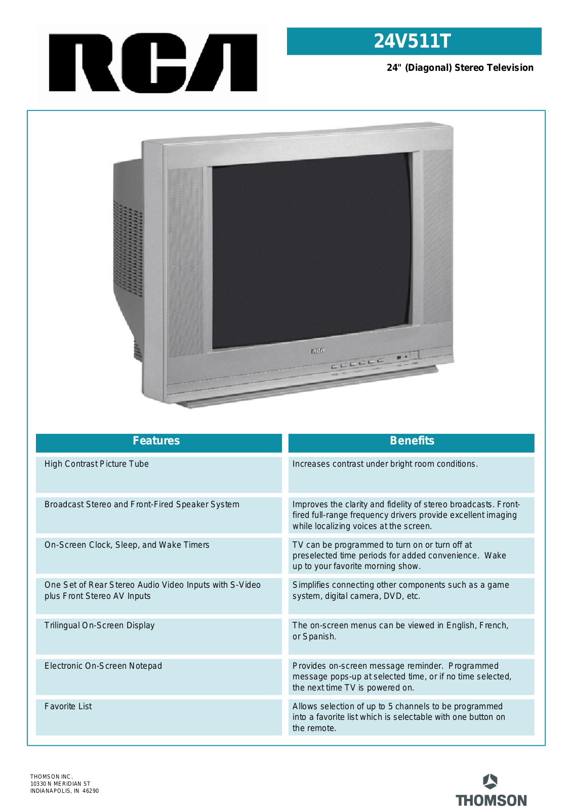 RCA 24V511T User Manual