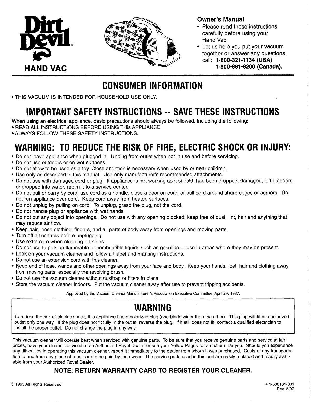 DIRTDEVIL M06301 User Manual - ManualMachine.com