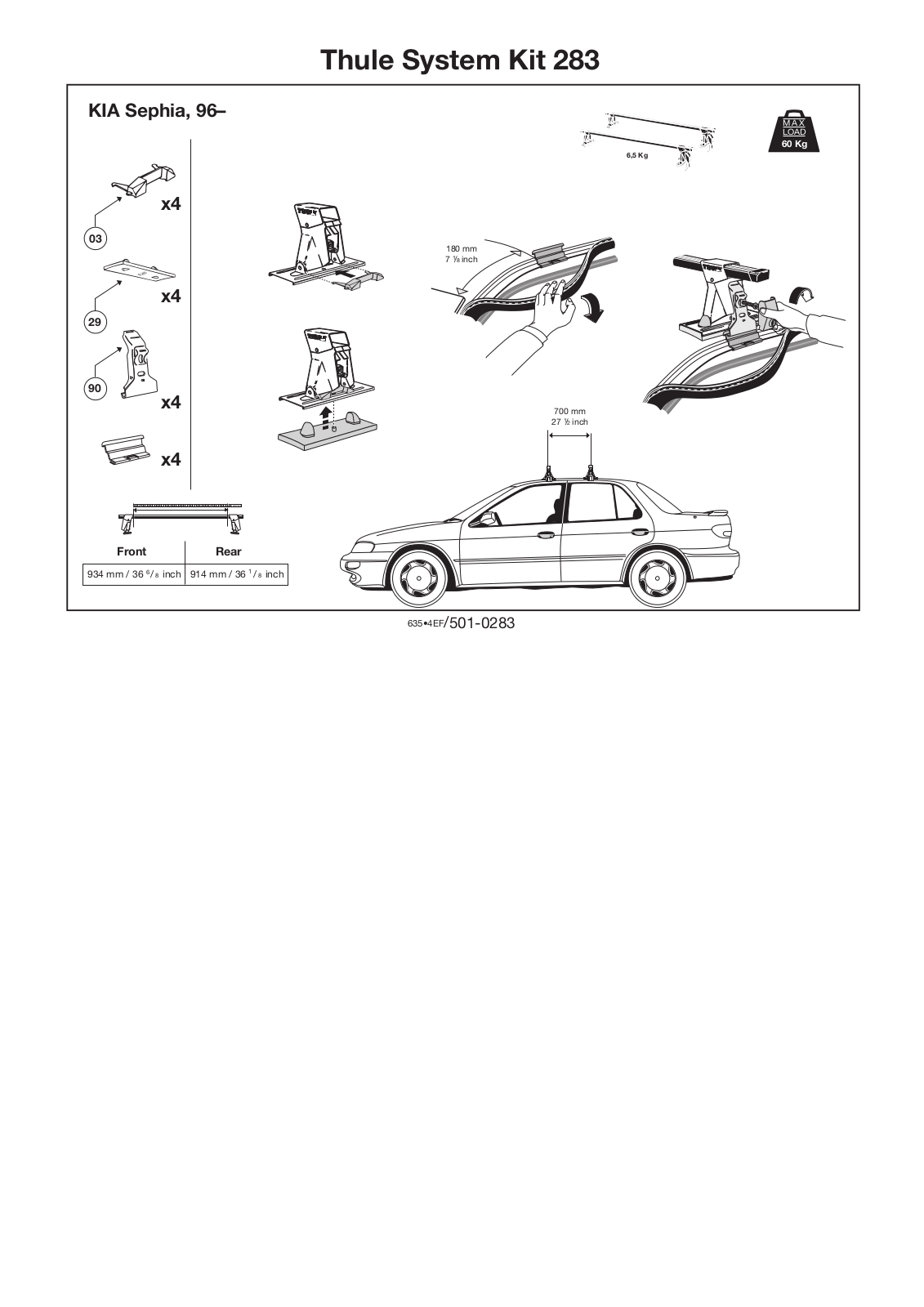 Thule 283 User Manual