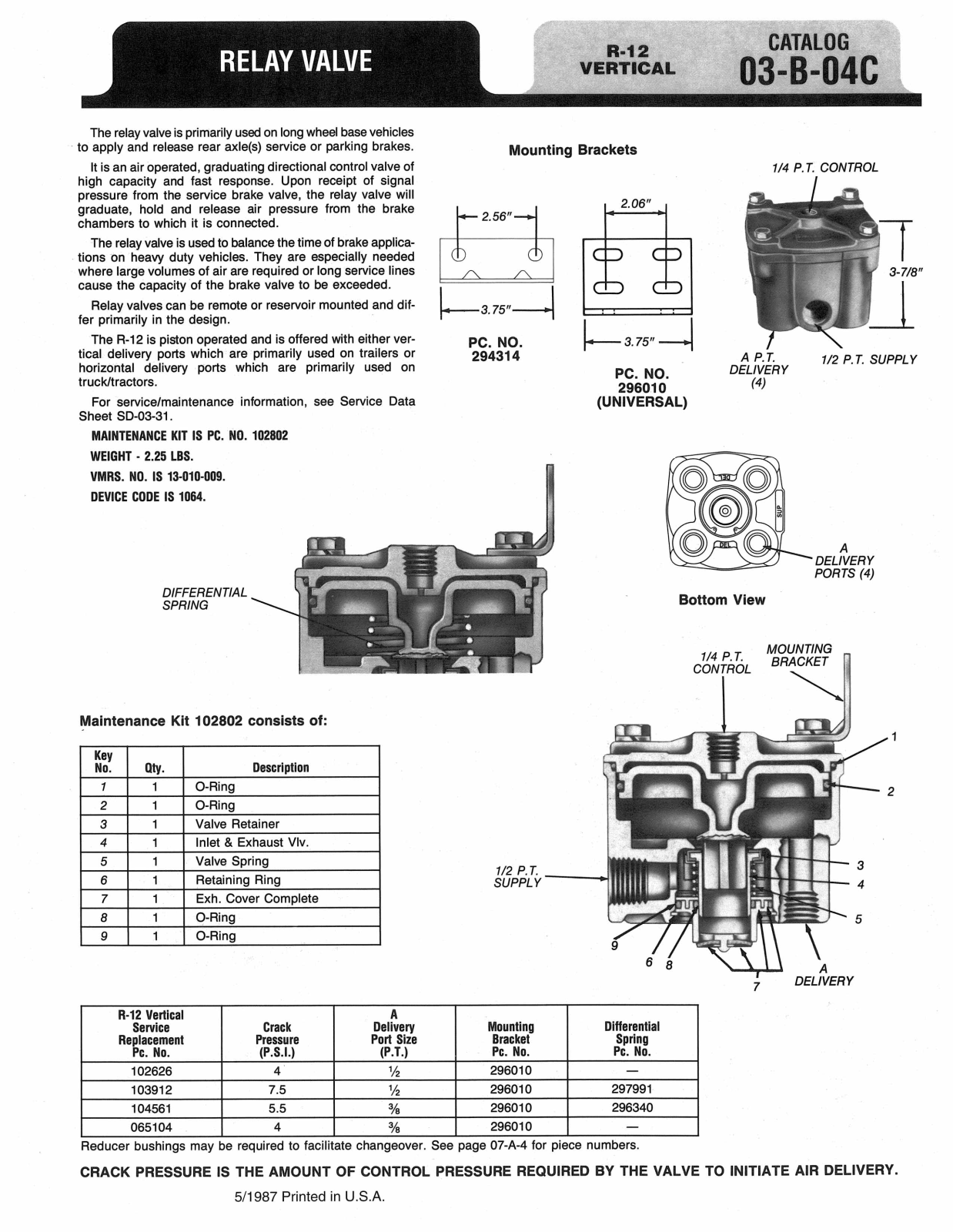 BENDIX 03-B-04C User Manual