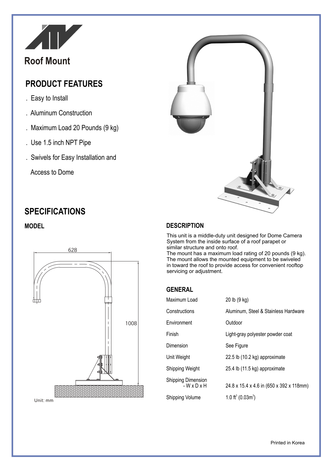 ATV PM304 Specsheet