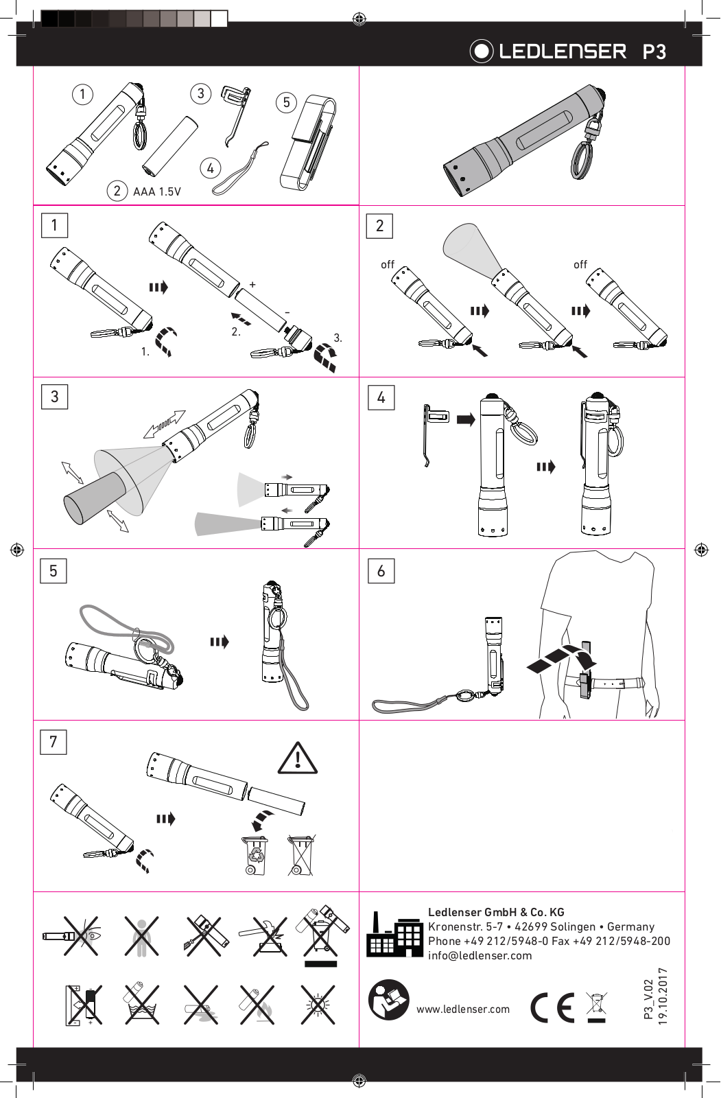 LEDLENSER P3 User Manual