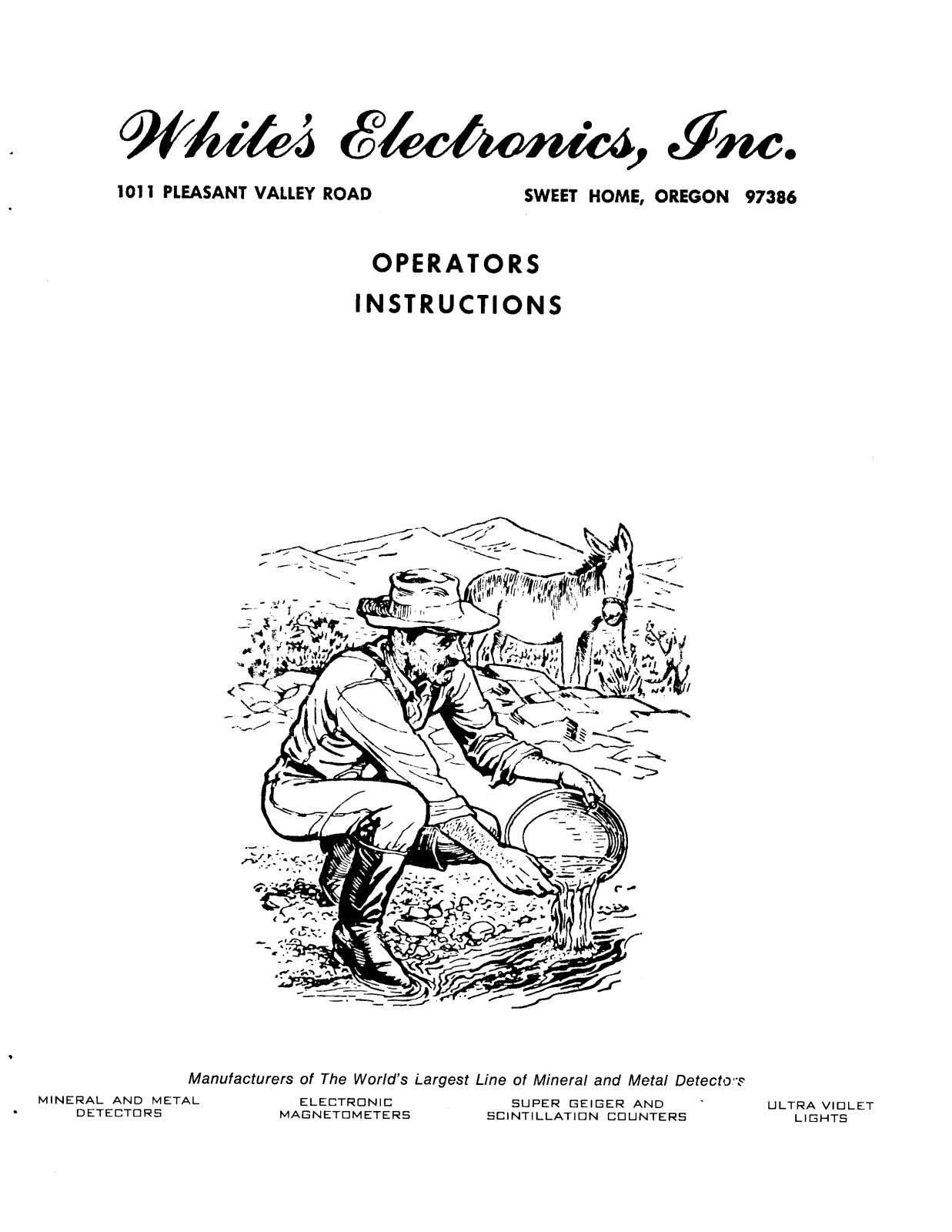 Whites Electronics CONQUISTADOR 200 User Manual