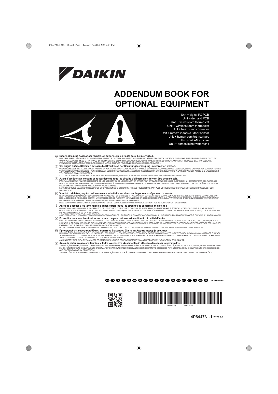 Daikin ETBH16EF6V, ETBH16EF9W, ETBX16EF6V, ETBX16EF9W Installation manuals