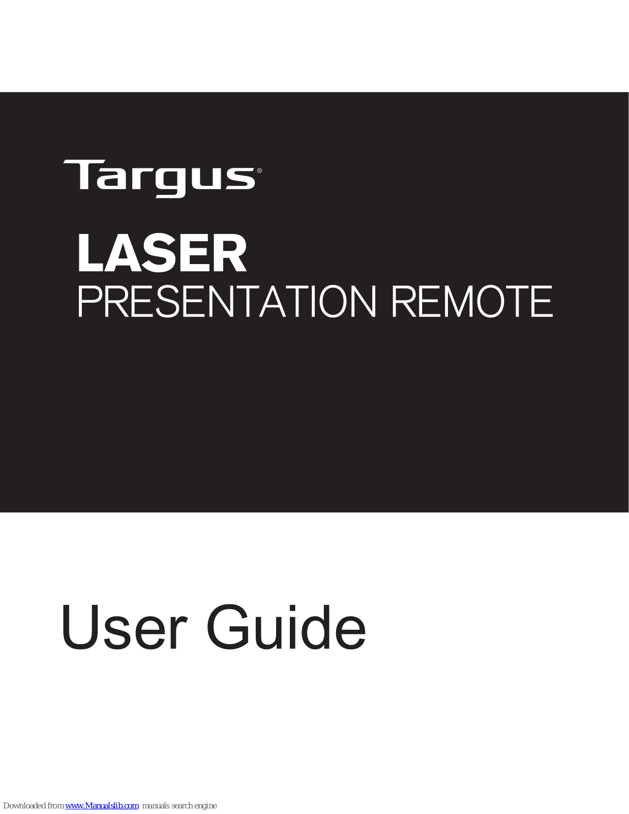 Targus Laser Presentation, AMP13 Remote User Manual