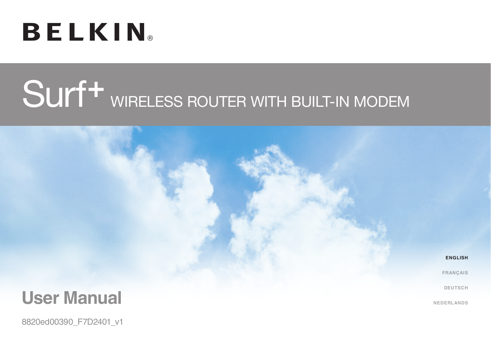 Belkin F7D2401 User Manual