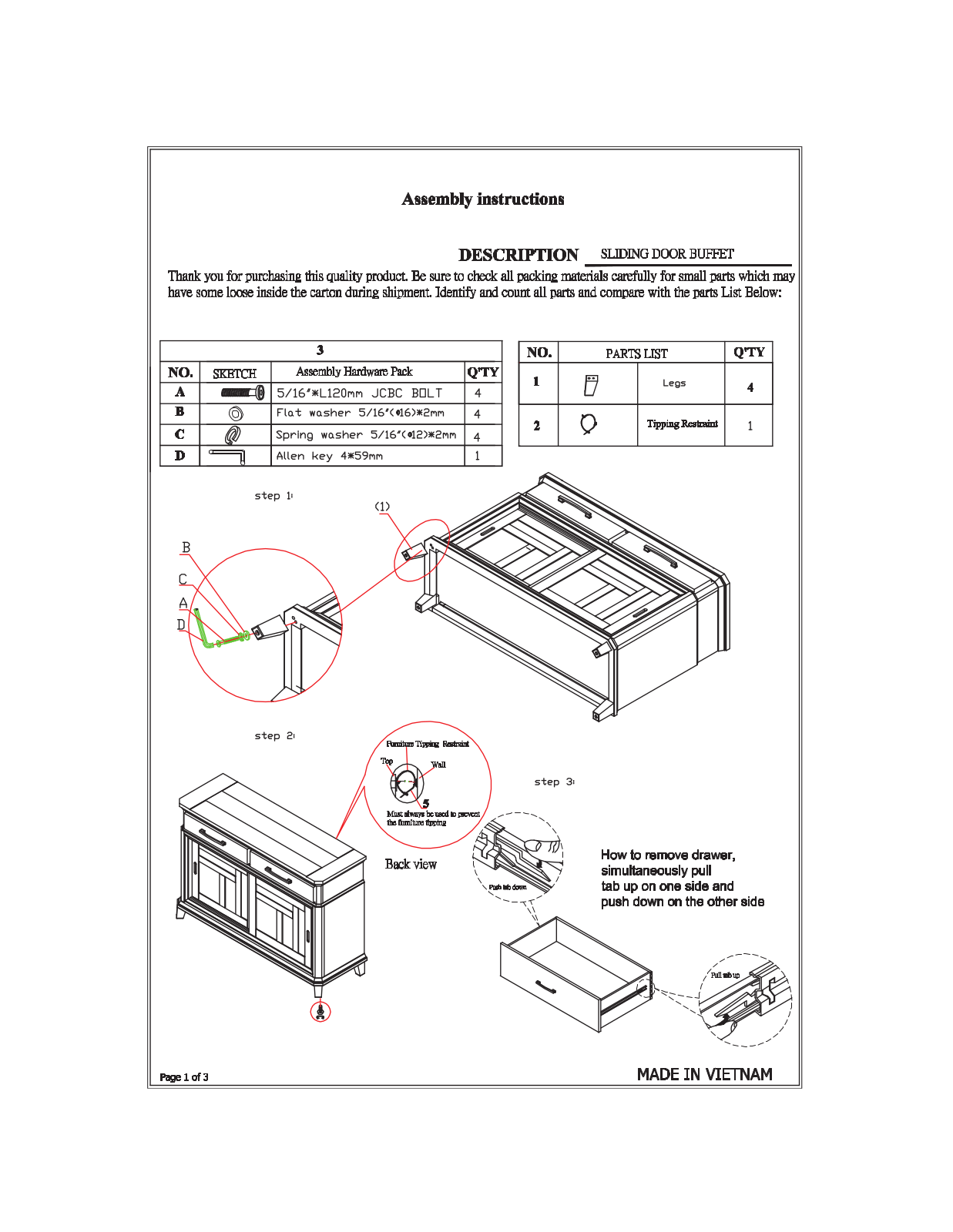 Greyleigh™ KFBS1165 Assembly Instructions - ManualMachine.com