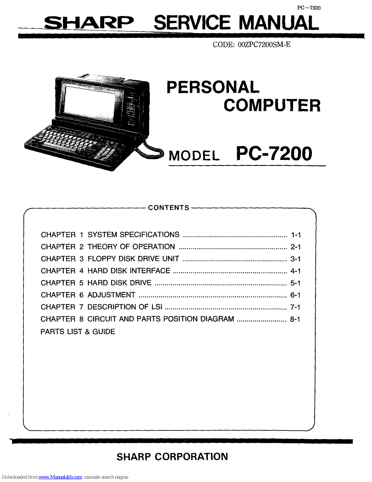 Sharp PC-7200 Service Manual - ManualMachine.com