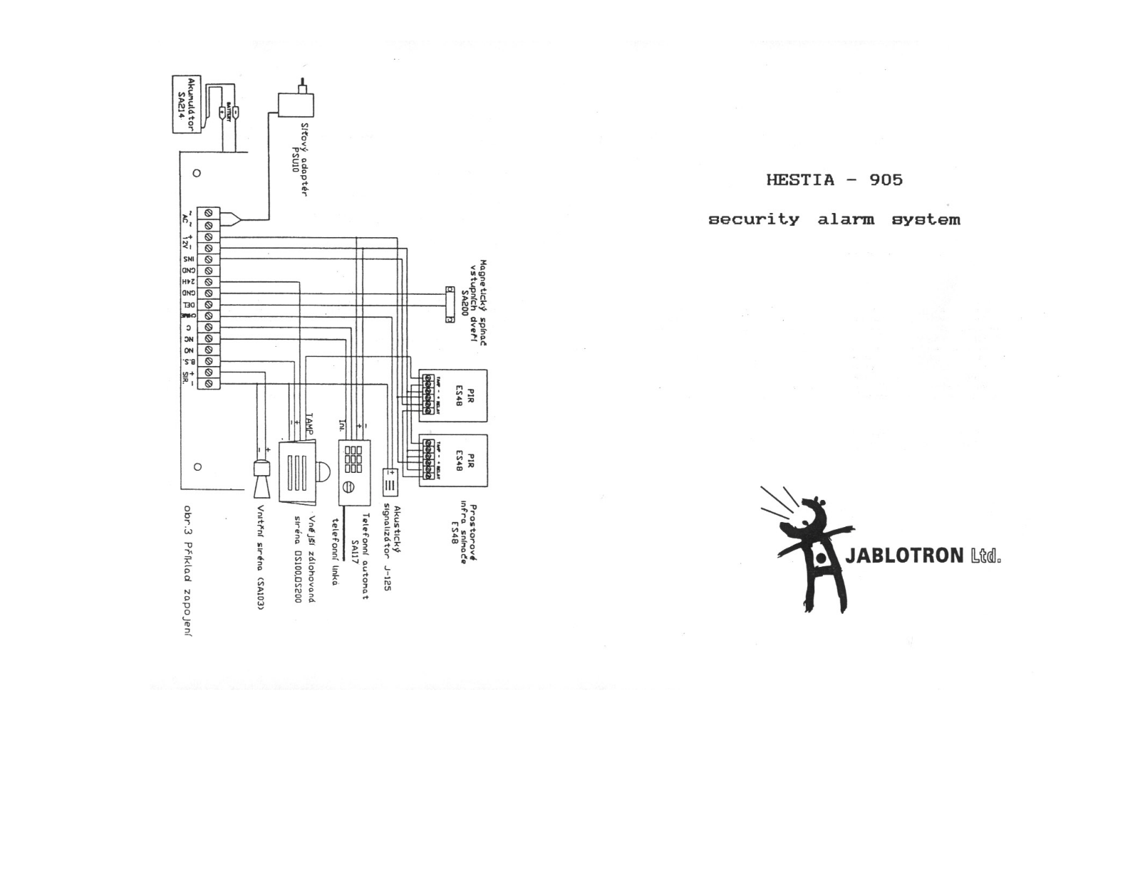 Jablotron HESTIA 905 User Manual