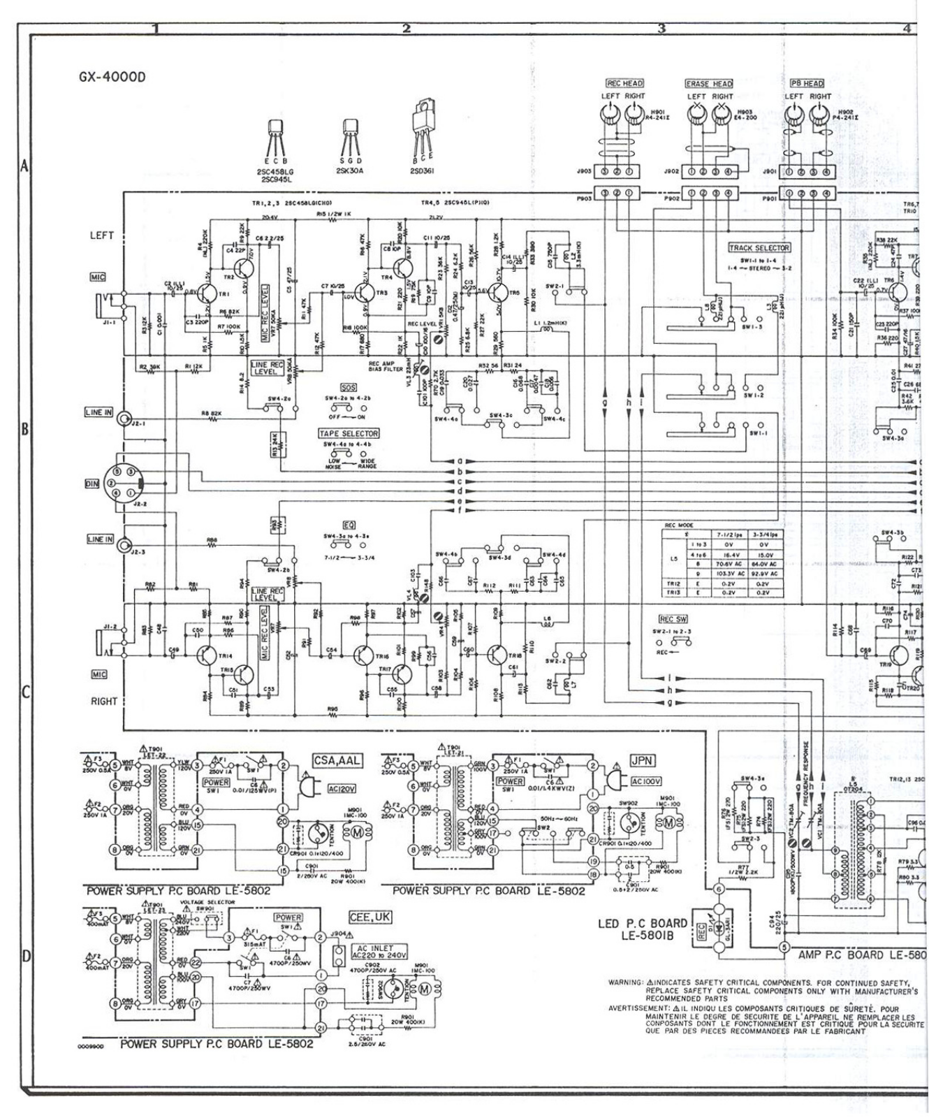 Akai GX-4000-D Schematic