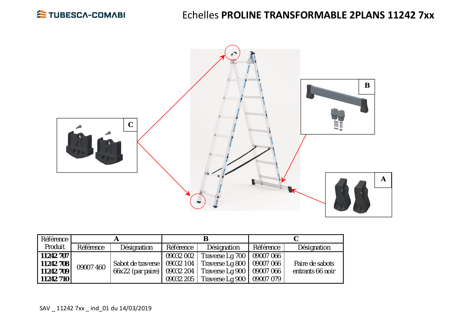 Tubesca 11242 707, 11242 708, 11242 709, 11242 710, PROLINE TRANSFORMABLE 2PLANS Specification - ManualMachine.com