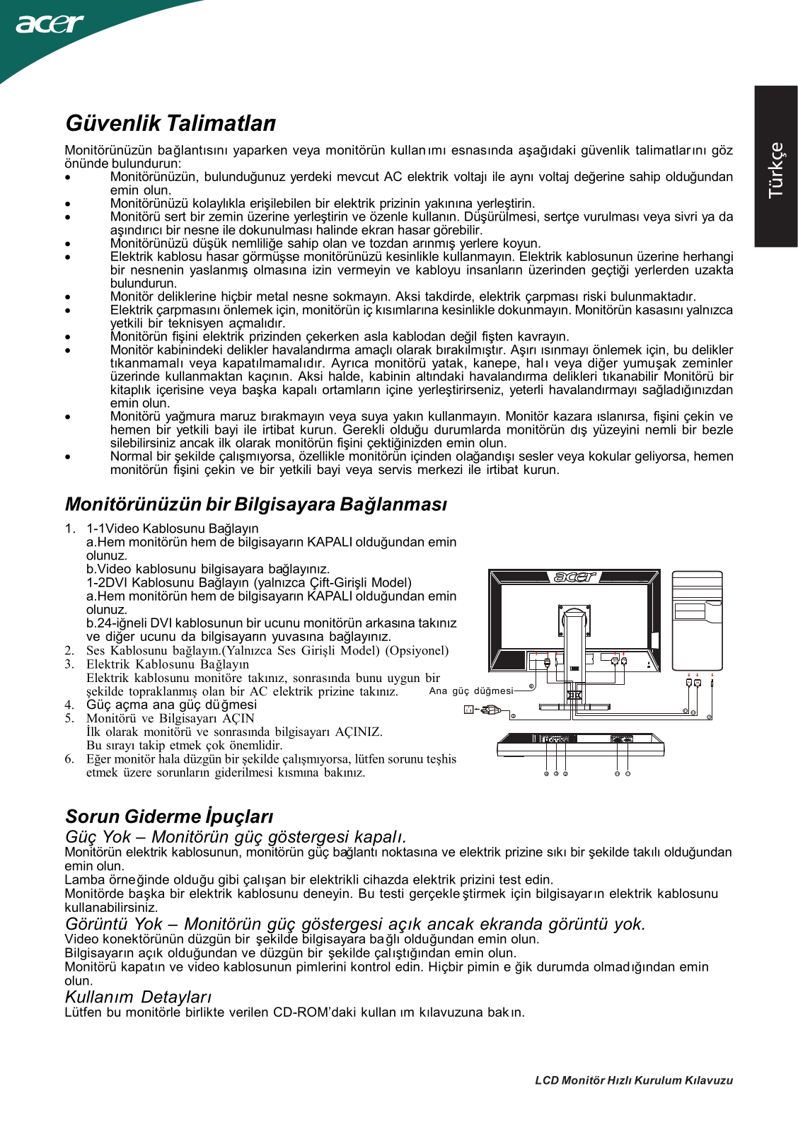 Acer B233HL User Manual