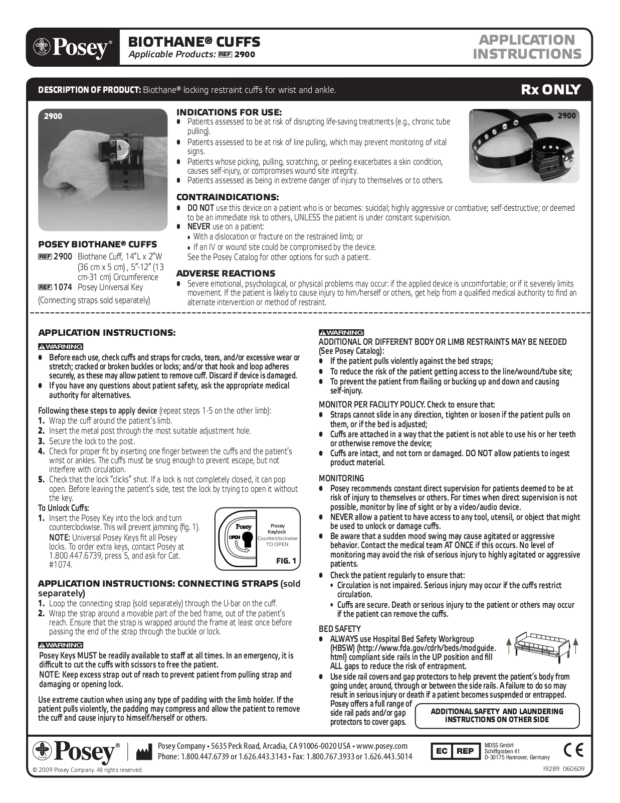 Posey Biothane Cuffs User Manual