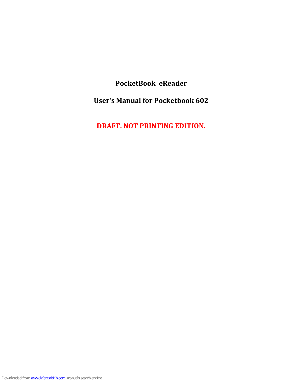 Pocketbook 602 User Manual