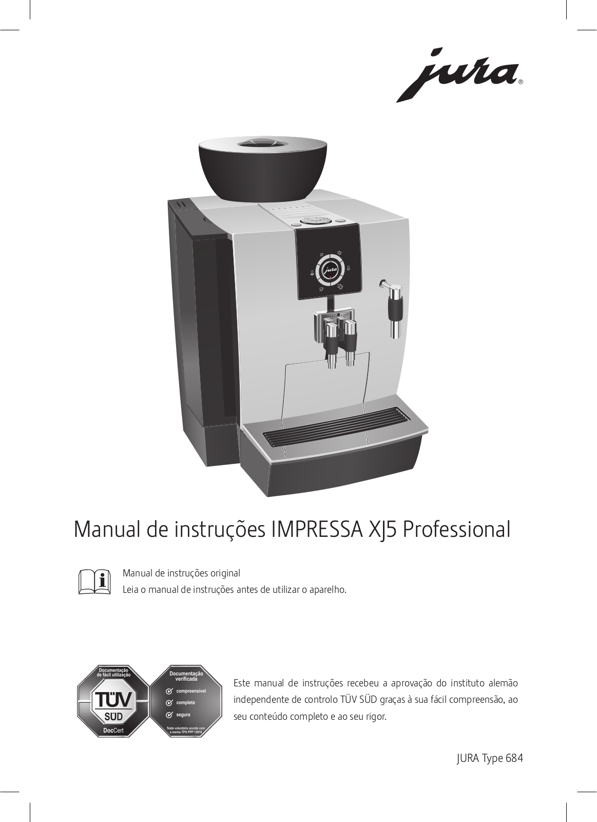 Jura IMPRESSA XJ5 Professional Instruction Manual