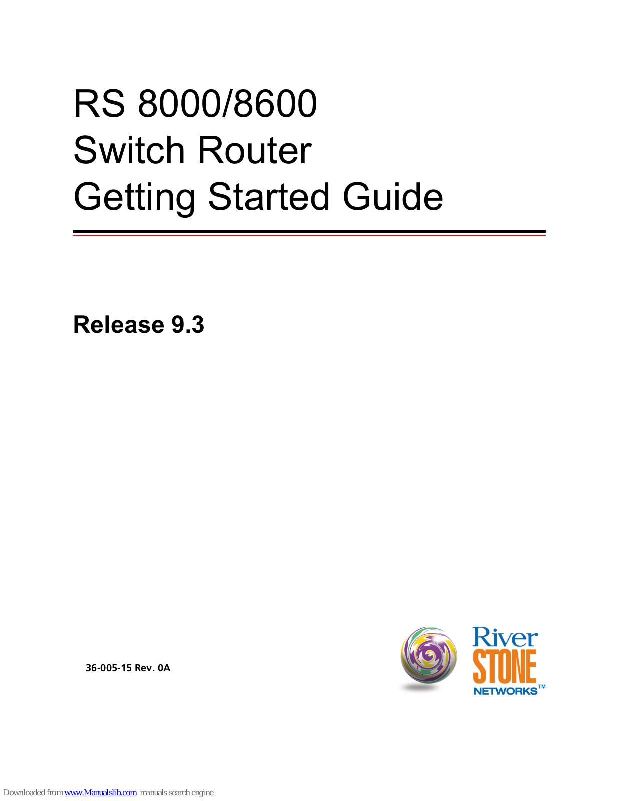 Riverstone Networks RS 8000, RS 8600 Getting Started Manual