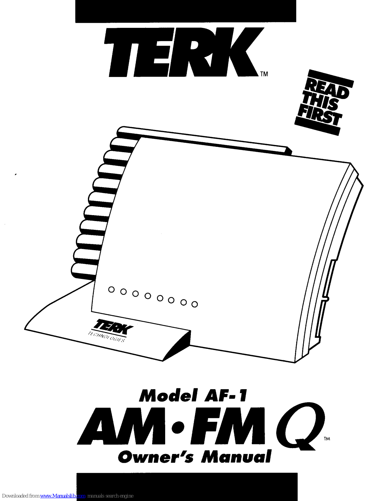 TERK Technologies AF-1 Owner's Manual