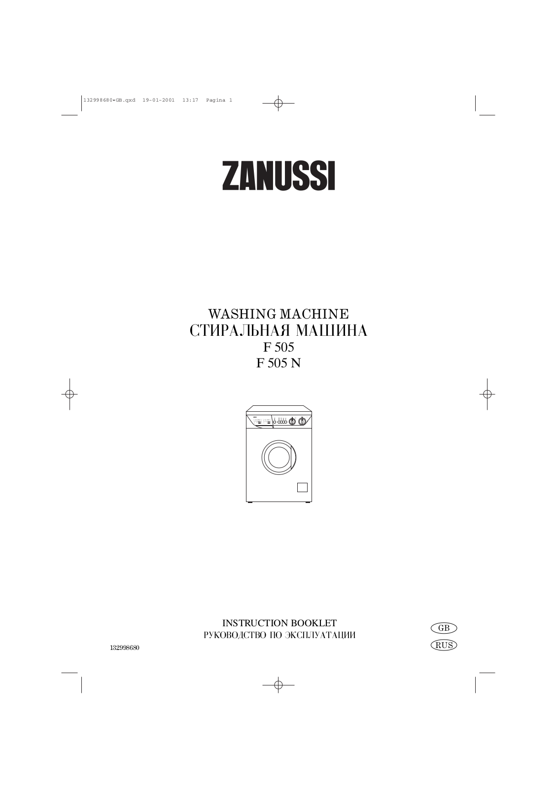 Zanussi F 505 User Manual