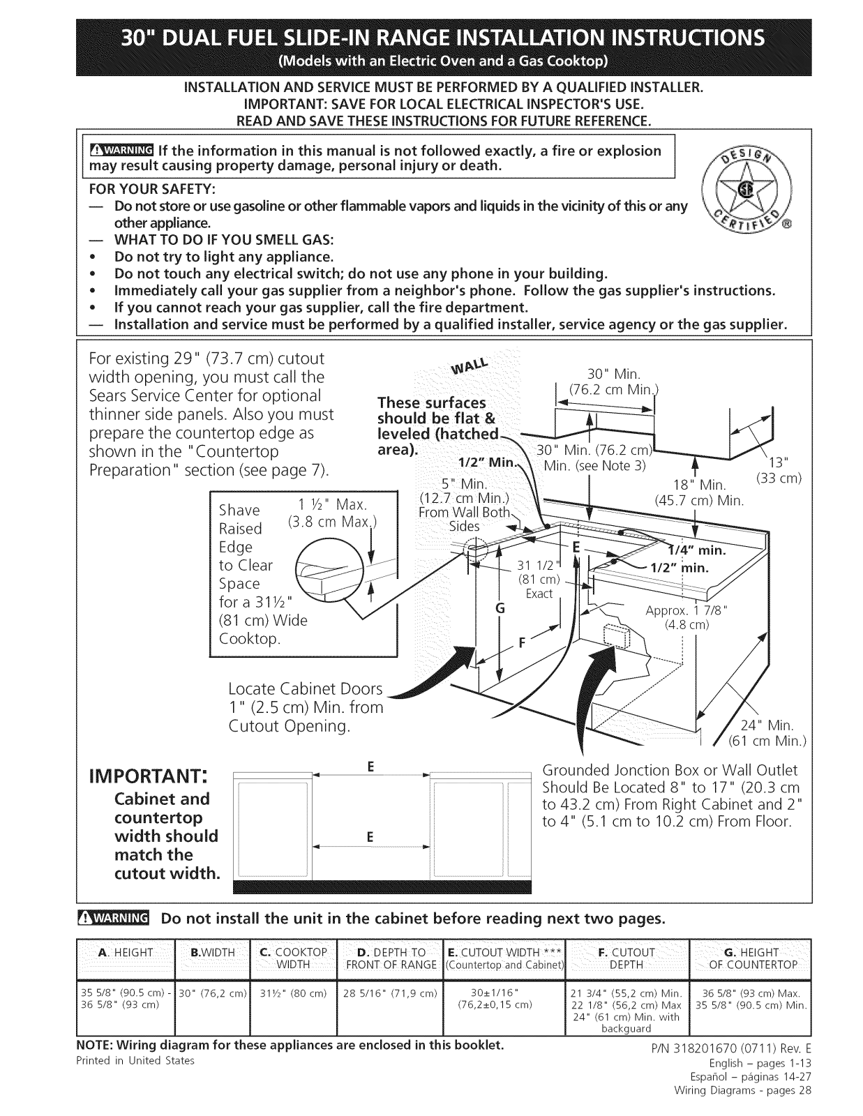 Kenmore Elite 79041043801, 79041043802, 79041039804, 79041039800, 79041039801 Installation Guide - ManualMachine.com