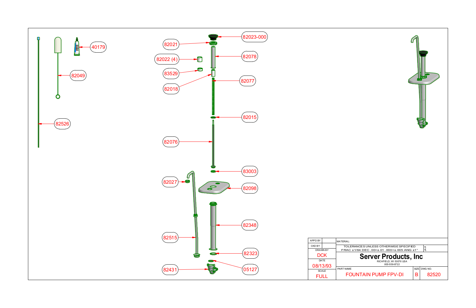 Server 82520 Parts Manual