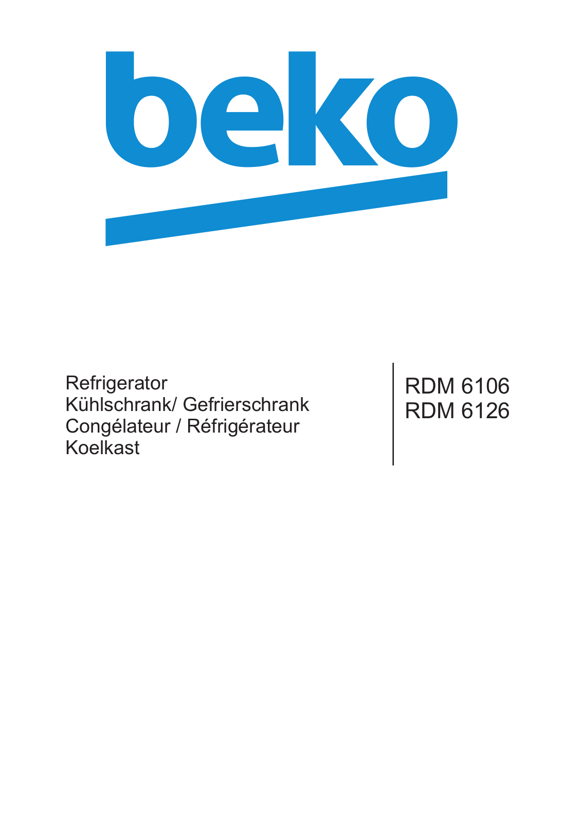 Beko RDM 6106 User manual