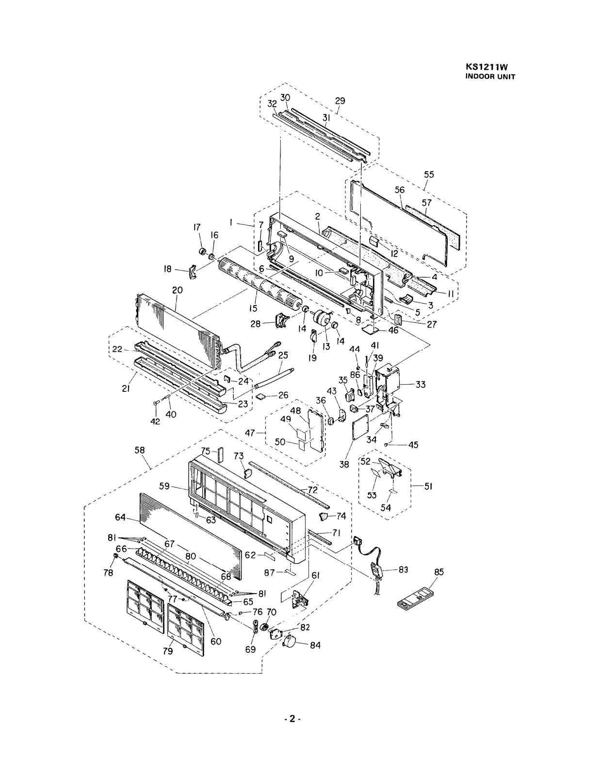 Sanyo KS1211W Part List