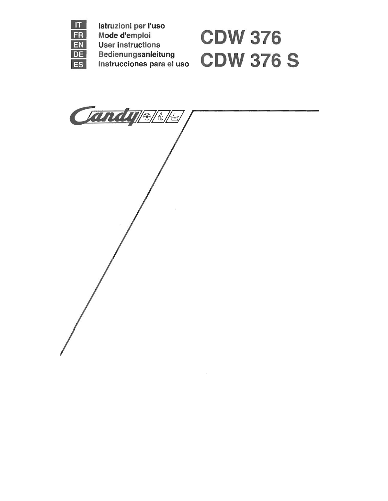 CANDY CDW376 User Manual