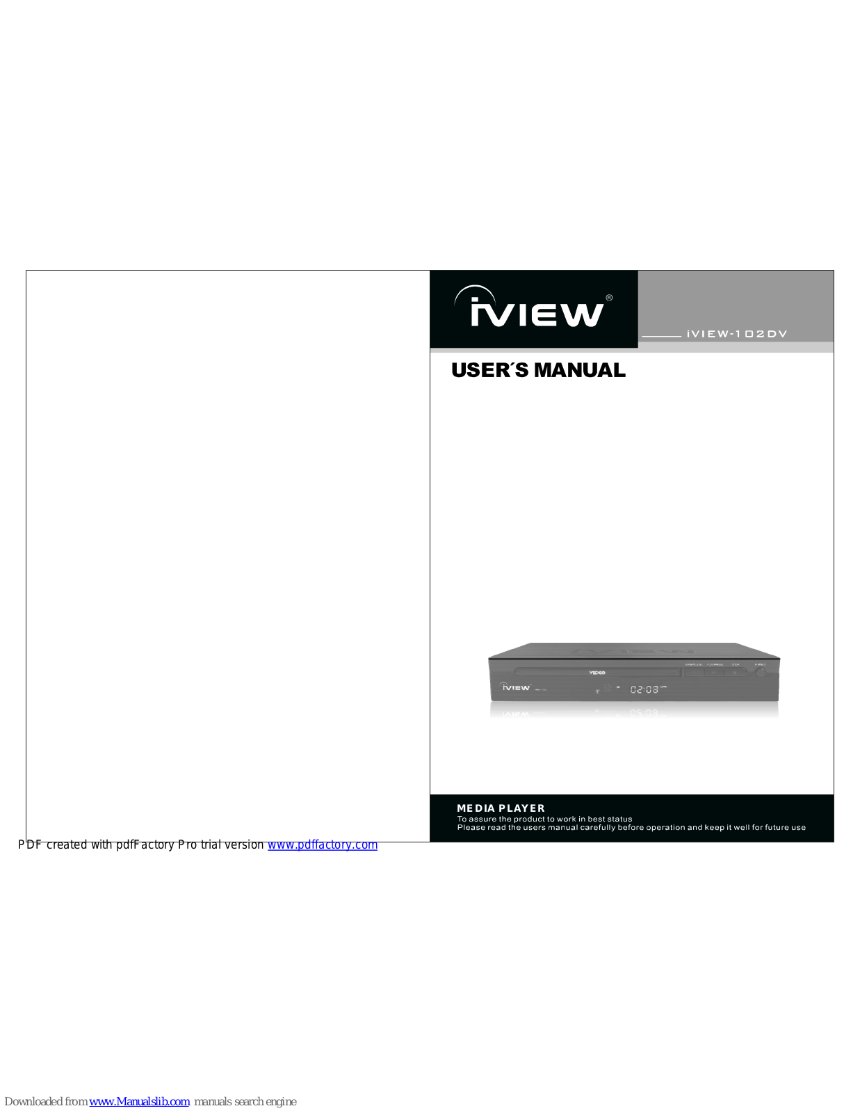 IVIEW iVIEW-102DV User Manual