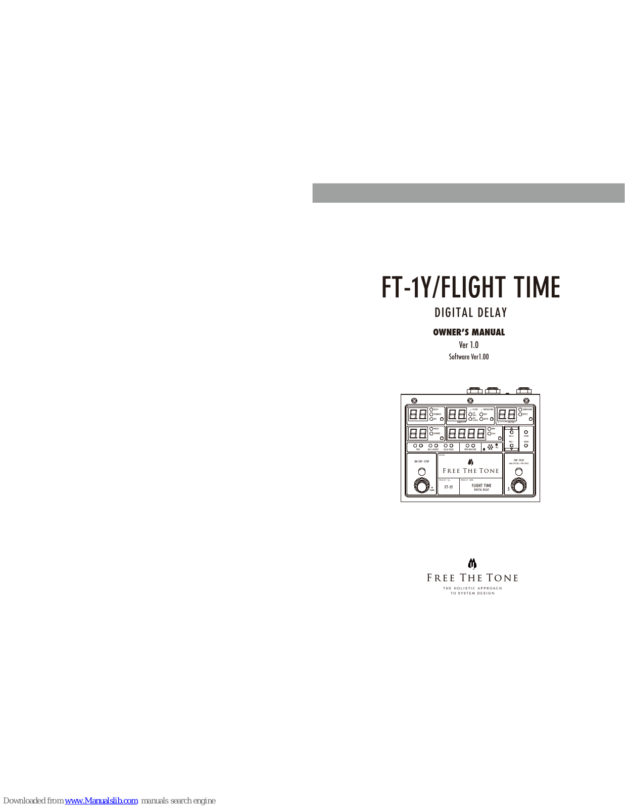 Free The Tone FT-1Y Flight Time Owner's Manual