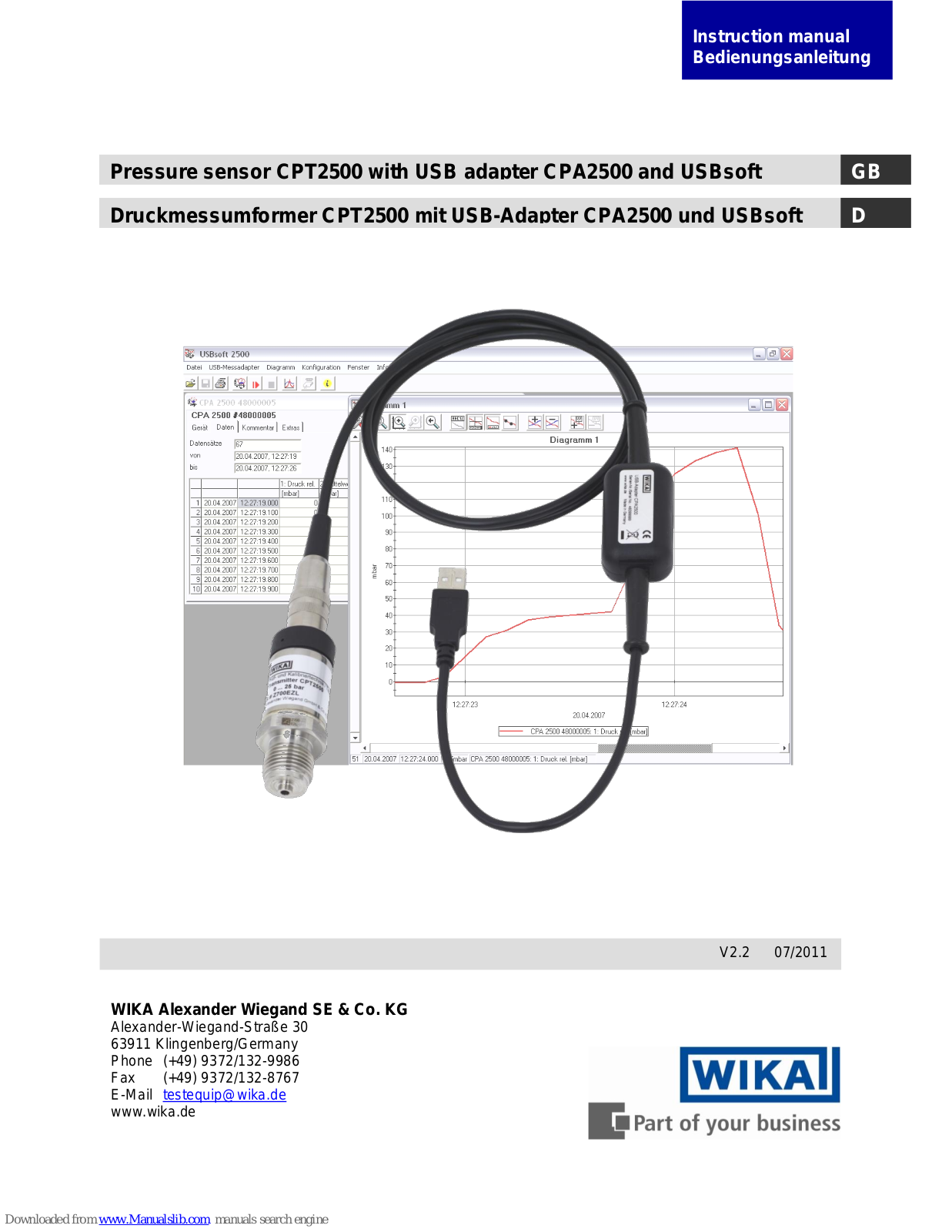 WIKA CPT2500, CPA2500 Instruction Manual