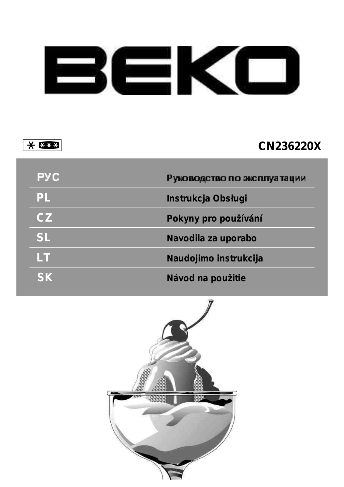 Beko CN236220 User manual