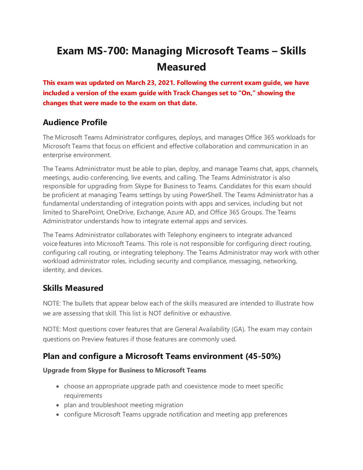 Exam MS-700 User Manual - ManualMachine.com