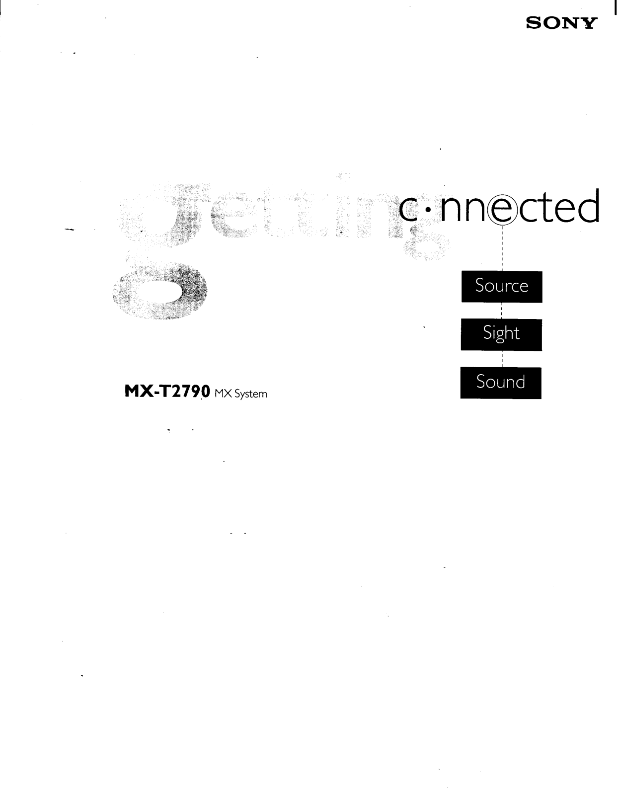 Sony MX-T2790 Operating Manual