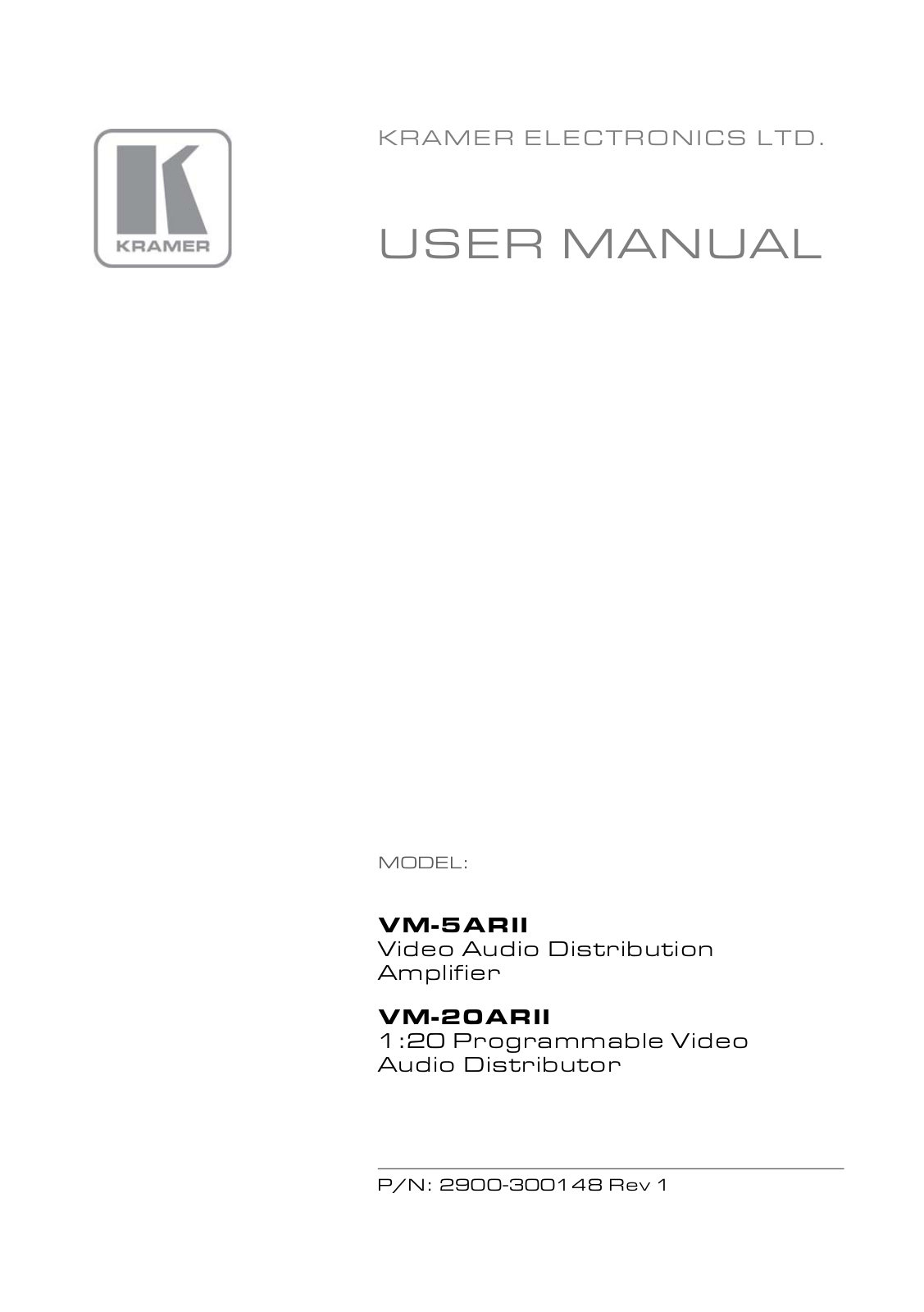 Kramer Electronics VM-5ARII User Manual