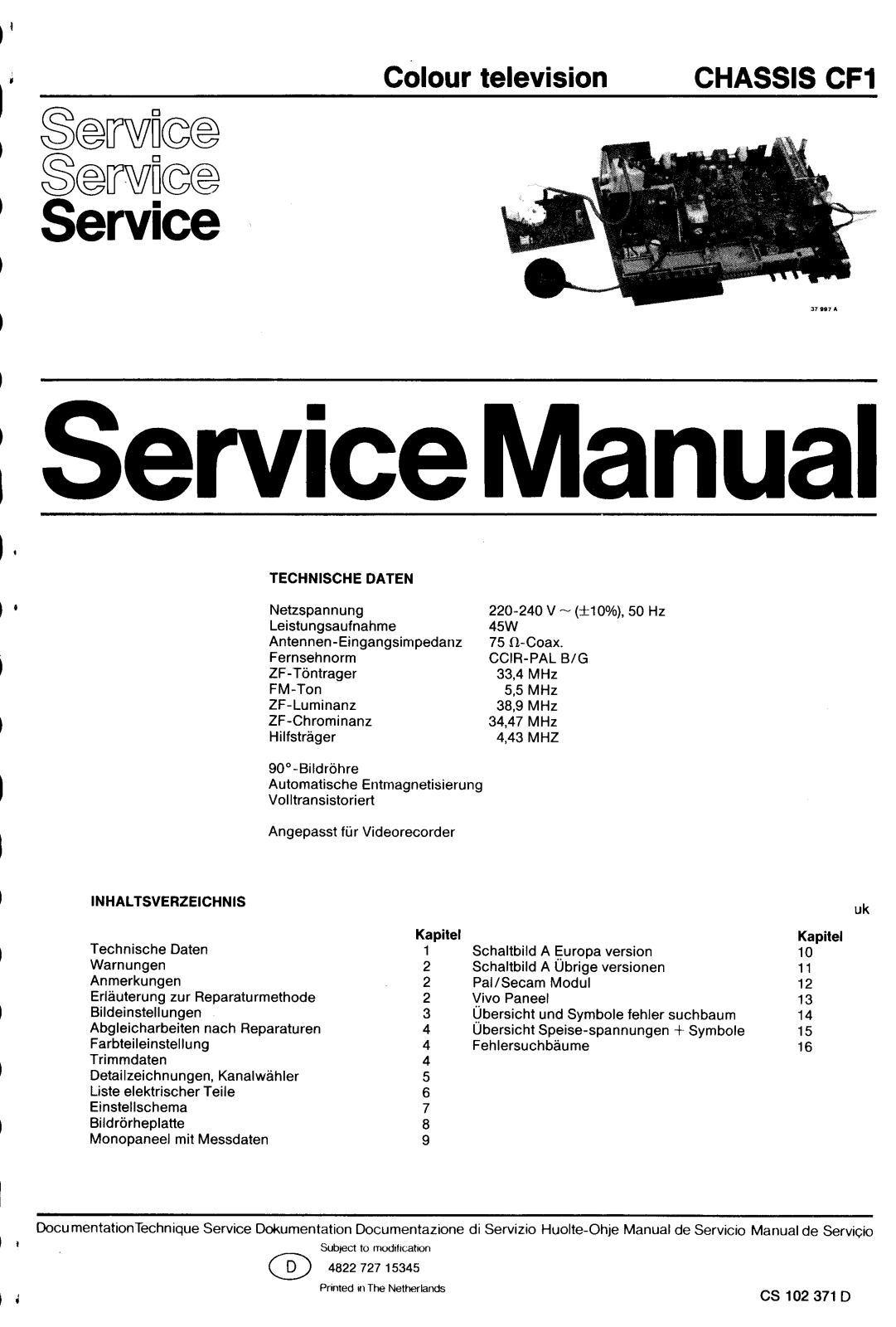 Philips CF1 Service Manual