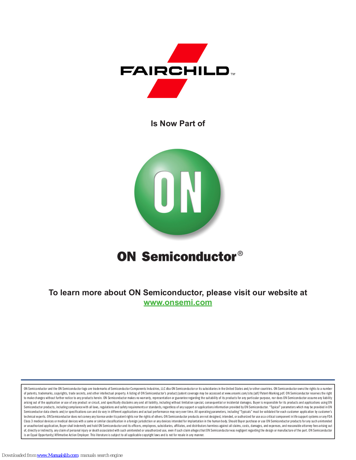 Fairchild FSB44104A, Motion SPM 45 LVSeries, FSB43004A User Manual