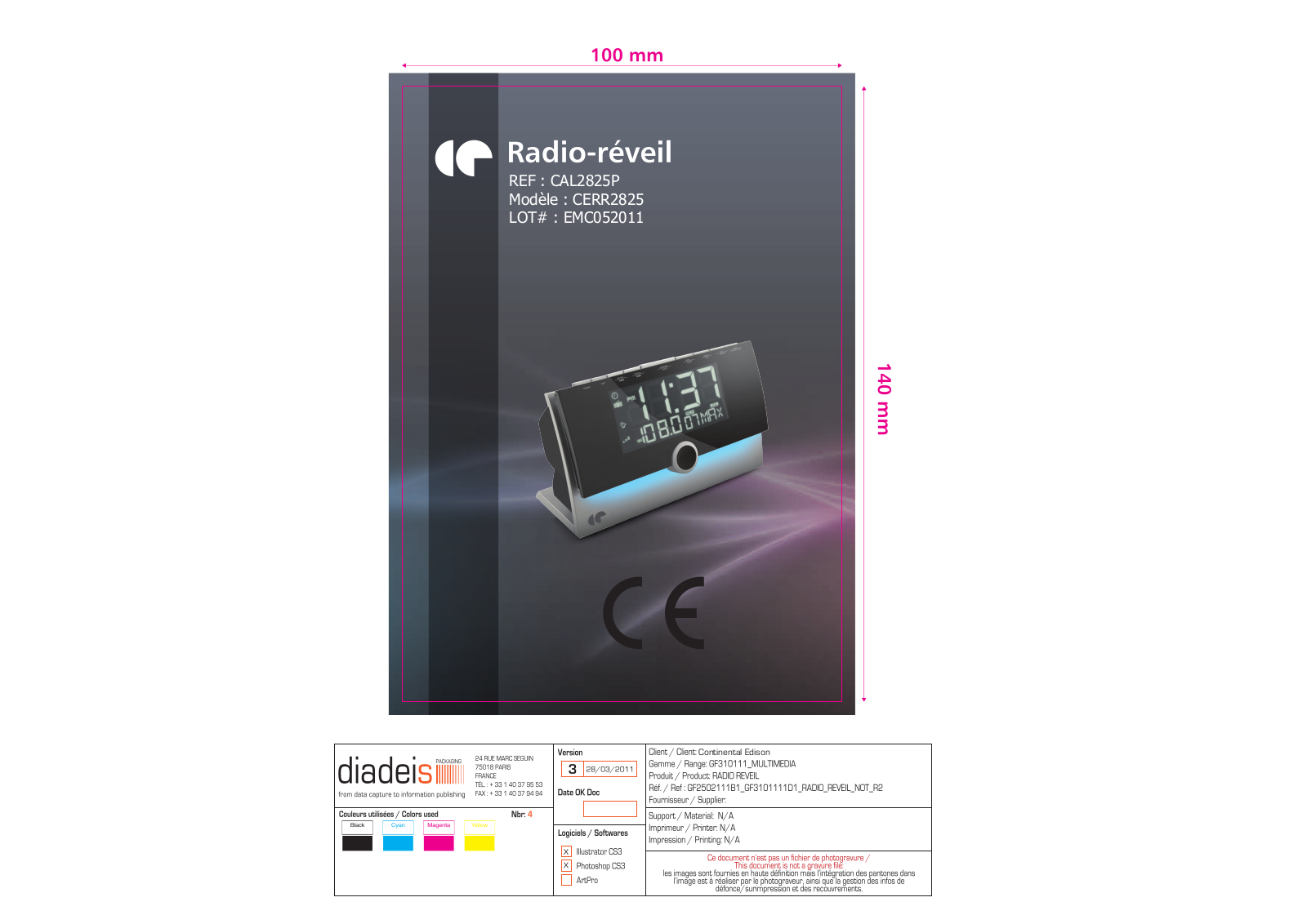 Continental edison CAL2825P User Manual